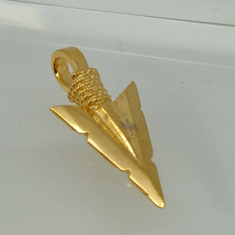 Karatbond Vintage Y2K Gold  Western Arrowhead Pendant Made in USA New Old Stock